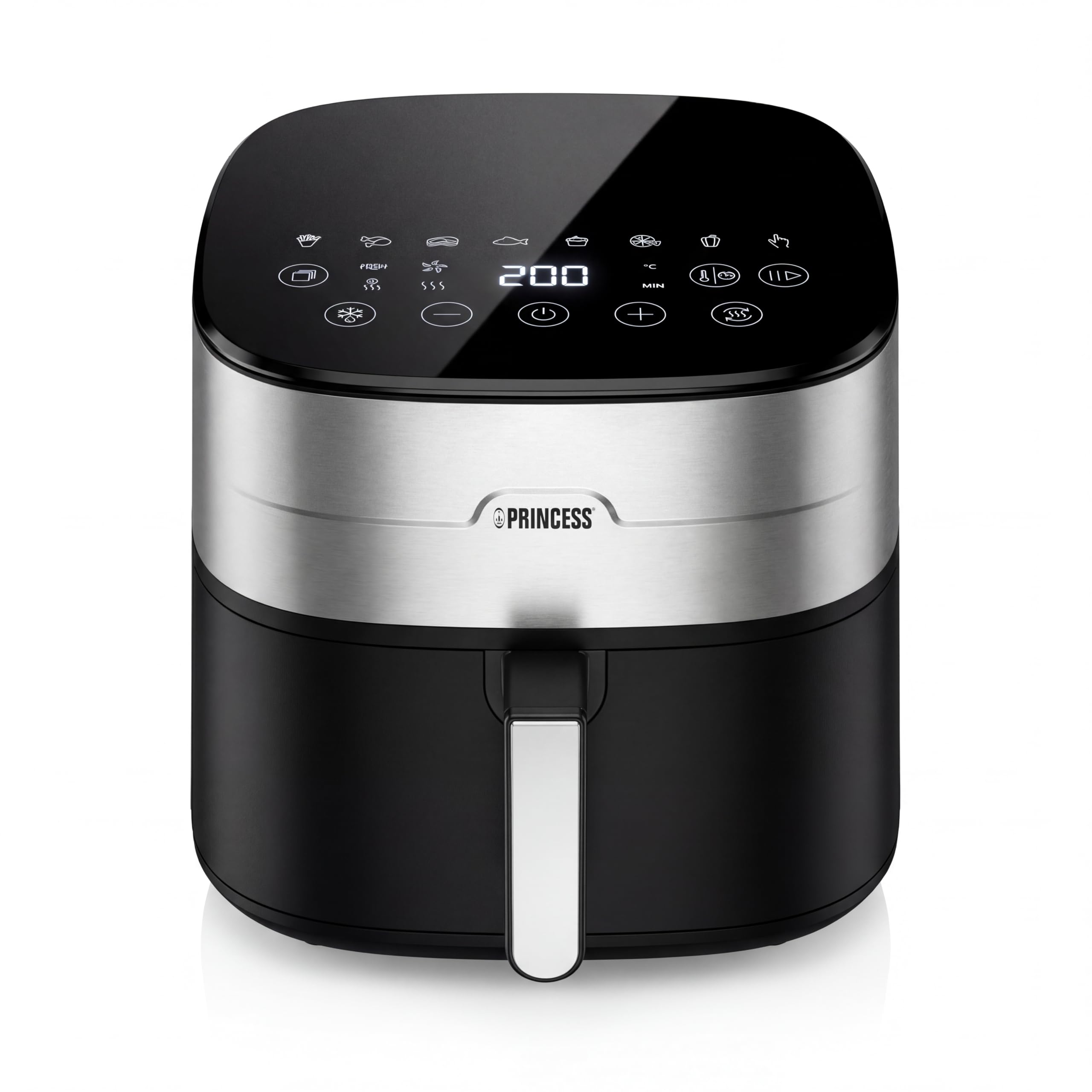 Princess Dual Heat Airfryer 8L XXL, Friggitrice ad aria con Doppio Elemento Riscaldante per una Cottura più Rapida e Risultati Croccanti, 15 in 1, Senza BPA e PFAS, 2000 W, 182280
