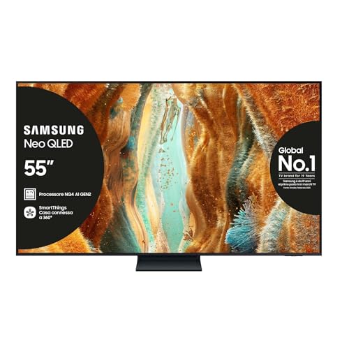 Samsung Neo QLED 4K Vision AI Smart TV 55” QE55QN74FATXZT Mini LED, NQ4 AI Gen2 Processor, AI Upscaling, Motion Xcelerator 144 Hz,Tecnologia Quantum Matrix Slim, OTS Lite, AirSlim Design, 2025