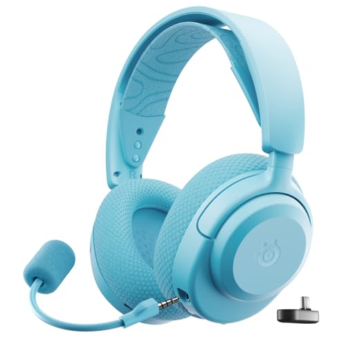 SteelSeries Arctis Nova 3X – Cuffie da gioco multipiattaforma wireless – Controllo via app – Batteria 40h – Driver magnetici al neodimio – 2.4GHz/BT – Mic staccabile – Xbox, PS5, PC, Switch – Acqua