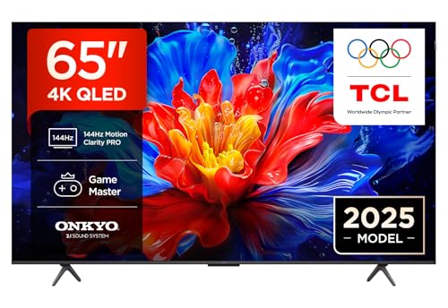 TCL 65P8K QLED 4K HDR Ultra HD 65″ QLED TV with Google TV Technology (Dolby Vision and Atmos, Motion Clarity Pro 144Hz, FreeSync, Onkyo 2.1 Audio, Google Assistant Compatible)