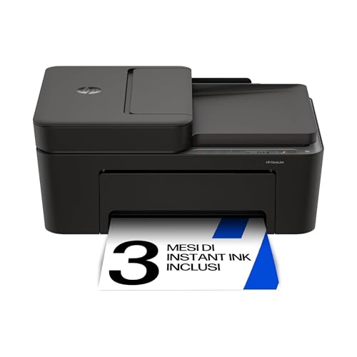 HP DeskJet 4320 A24HMB, Stampante Multifunzione a Getto d’Inchiostro A4 a Colori, Fronte e Retro Manuale, 8,5 ppm, Wi-Fi, ADF, 3 Mesi di Inchiostro Instant Ink Inclusi, Nera