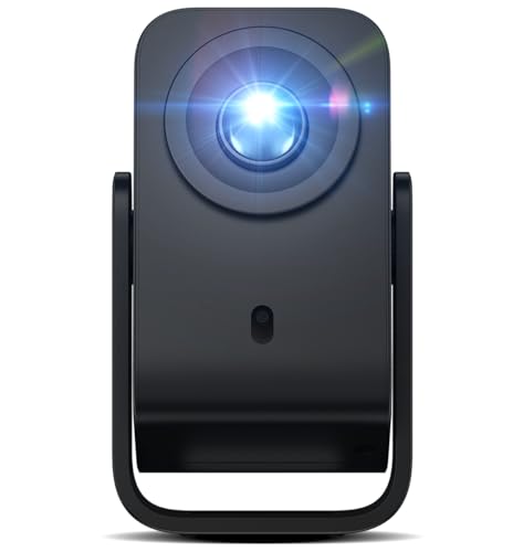 TCL C1 Mini Proiettore Portatile, 4K Supporta, Nativa 1080P, Licenza Netflix Smart Google TV, Con Messa a Fuoco Automatica e Correzione Trapezoidale, Wi-Fi Bluetooth, 8 W Audio Dolby, Rotabile 285°