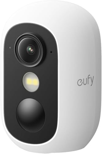 eufy Security eufyCam C35 Telecamere Wireless per Int/Est, Montaggio Magnetico, Vista Notturna a Colori, Memoria Locale, Nessun Costo Mensile, IP67, Riconoscimento Viso, Supporto Pannello FV, Bianco