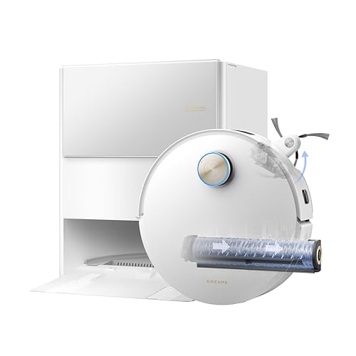 DREAME Aqua10 Ultra Roller Complete Robot Aspirapolvere, Autopulizia Rullo, Supera Ostacoli da 8cm, Auto-Svuotamento, Aspirazione 30.000 Pa, Evita Oltre 240 Oggetti, Controllo Vocale Intelligente