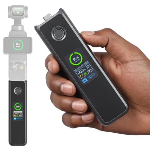 Osmo Pocket 4/3 Battery Handle, 20 W, maniglia di ricarica rapida, accessori compatibili con DJI Pocket 3/Xtra Muse con display LCD a colori, velocità di ricarica e temperatura della batteria visibile