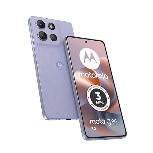 Motorola moto g86 con 3 anni di garanzia (8/256GB, Fotocamera 50MP + flicker cam, Display 6.67″ pOLED 120Hz, batteria 5100mAh, MediaTek Dimensity 7300, Android 15), Cosmic Sky