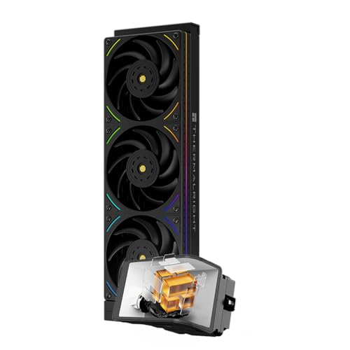 Thermalright Wonder Vision 360 UB ARGB Black AIO – Dissipatore liquido per CPU AM5/Intel LGA1851/1700, schermo curvo 3D da 6,67 pollici con risoluzioni 2400 x 1080, pannello magnetico