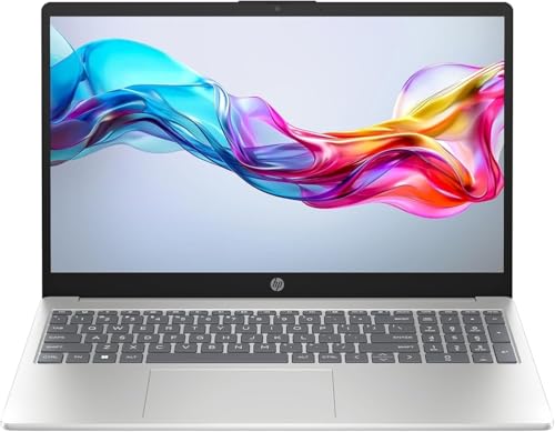 HP Laptop 15-fd1004sl, PC Portatile 15″, Display FHD, Notebook, (Intel Core Ultra 7 155H, RAM 16GB, SSD 512GB, Windows 11), Computer Portatile, Uso quotidiano, Tastiera Italiana, QWERTY, Argento