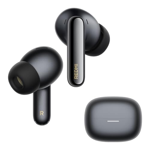 Xiaomi REDMI Buds 8 Pro, Bluetooth True Wireless, cancellazione attiva del rumore a 55 dB, triplo driver, suono Hi-Res HiFi, Dolby Audio, durata della batteria fino a 33 ore, Bluetooth 5.4, IP54,Black