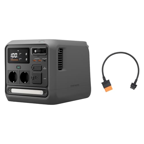 DJI Power 1000 Mini stazione di alimentazione portatile, batteria LFP da 1008 Wh, dimensioni compatte, ricarica rapida dei droni, DJI Power SDC ricarica rapida, batteria portatile per droni