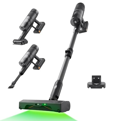 roborock H60 Ultra Aspirapolvere Senza Fili, 210AW scopa elettrica，90 min Autonomia，Tubo Flessibile 90°, Luce rilevamento polvere verde, Spazzola Anti-Grovigli per Tappeti, Moquette e Peli di Animali