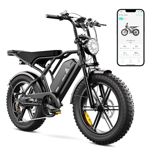 TST Bici Elettrica Uomo Donna 20 pollici con Batteria 48 V 15 Ah, Fat E Bike, 250W Bicicletta Elettrica Pedalata Assistita Adulto, Ghiaia E Bicicletta City, Controllo APP, Deragliatore a 7 Velocità