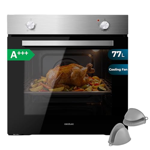 Cecotec Forno da Incasso 77L Bolero Hexa C126000 Inox A GloveKit. 2800 W, 4 Funzioni, Steam Assist, Steam EasyClean, Ventola di Raffreddamento, Triplo Vetro, Luce Interna