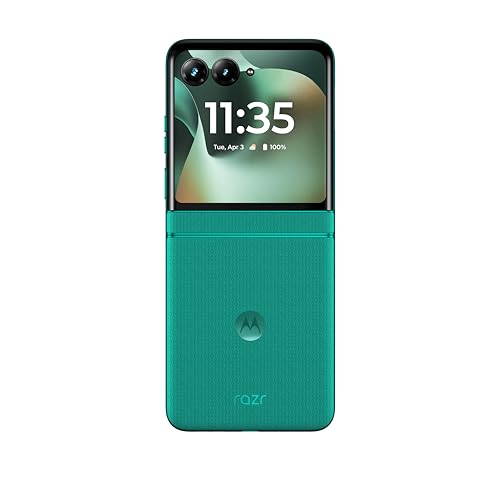 Motorola razr 70 con 3 anni di garanzia (8/256GB, Doppia fotocamera 50MP, Display interno FHD+ 6.9″ 120Hz e esterno 3.62″, Android 16), PANTONE Sporting Green