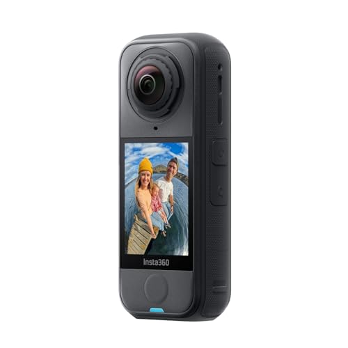 Insta360 X4 Air, Videocamera 8K 360 leggera, Selfie stick Invisibile, lenti sostituibili, cover antivento integrata, stabilizzazione FlowState, prima registri poi inquadri