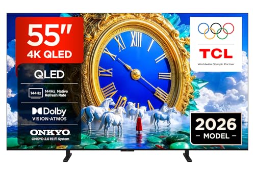 TCL 55A400 55” QLED, 4K HDR, Pannello HVA Panel, Google TV, Dolby Vision & Atmos, Onkyo 2.0, 144Hz, AirPlay 2, Design piatto e sottile