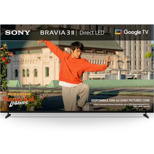 TV Sony BRAVIA 3Ⅱ50 pollici, Smart TV 4K (Google TV), processore XR con tecnologia AI, 120 Hz con Dolby Vision/Atmos, compatibile con PS5, modello 50XR32M2, anno 2026