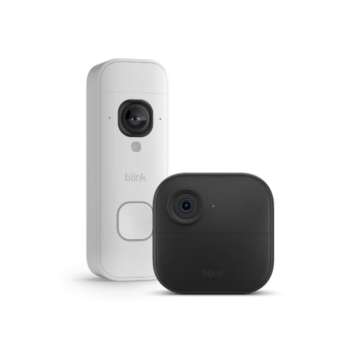 Videocamera esterna 4 Blink con Videocitofono 2K+ a pile Blink, modulo di sincronizzazione di base incluso
