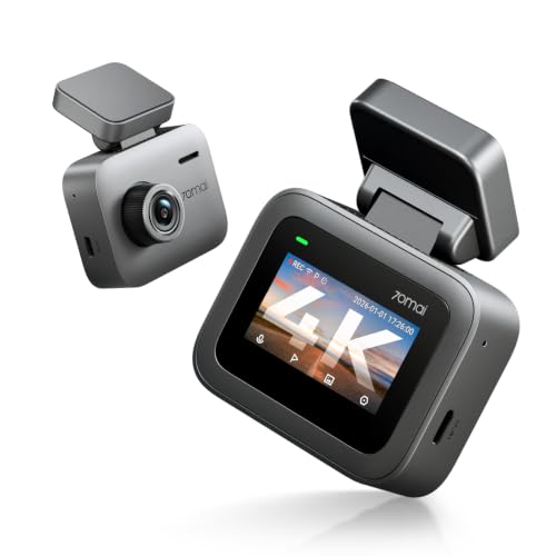 70mai 4K Dash Cam Auto A800 Nano, HDR, Wi-Fi 6 & App, Mini Dashcam per Auto