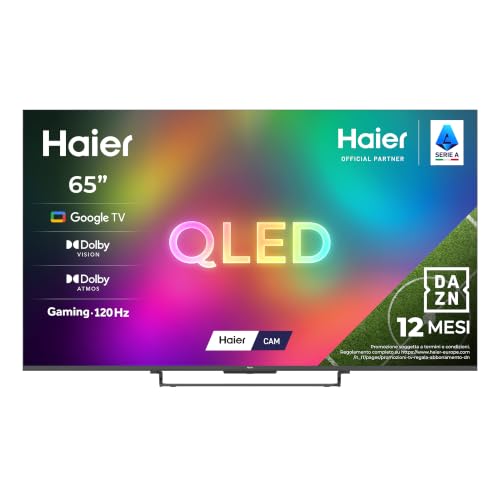 Haier S85 Smart TV QLED 65”, 4K, Dolby Vision, Google TV